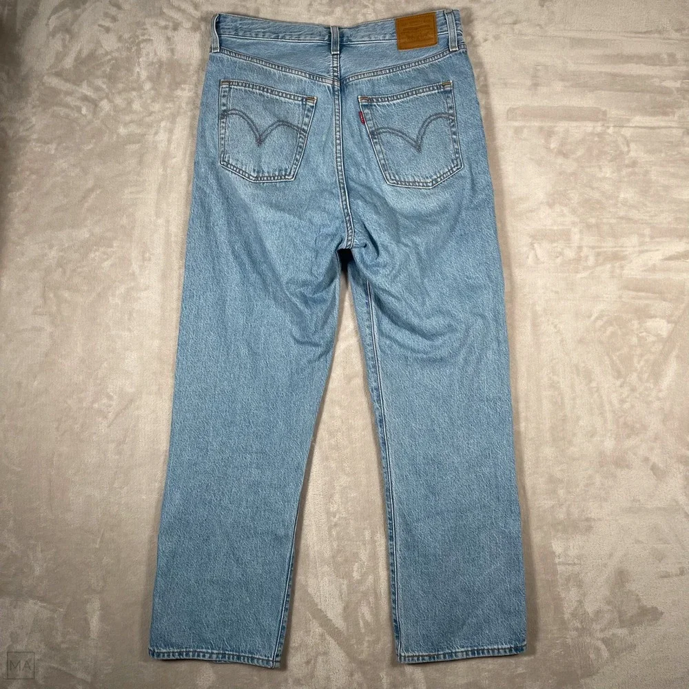 Levi's Women's Jeans Ribcage Straight Ankle Denim Button Fly Casual	30 Blue